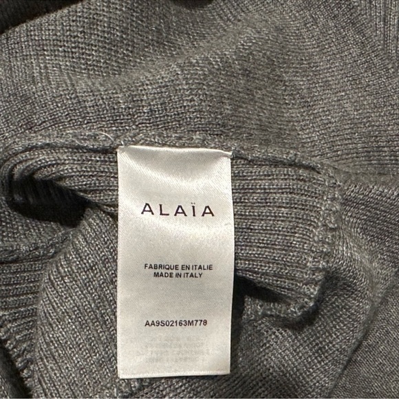 New Alaïa Cashmere & Silk Rib Turtleneck Sweater with Sash Size 36 FR - Picture 7 of 10